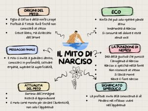 Mappa concettuale: il miro di Narciso